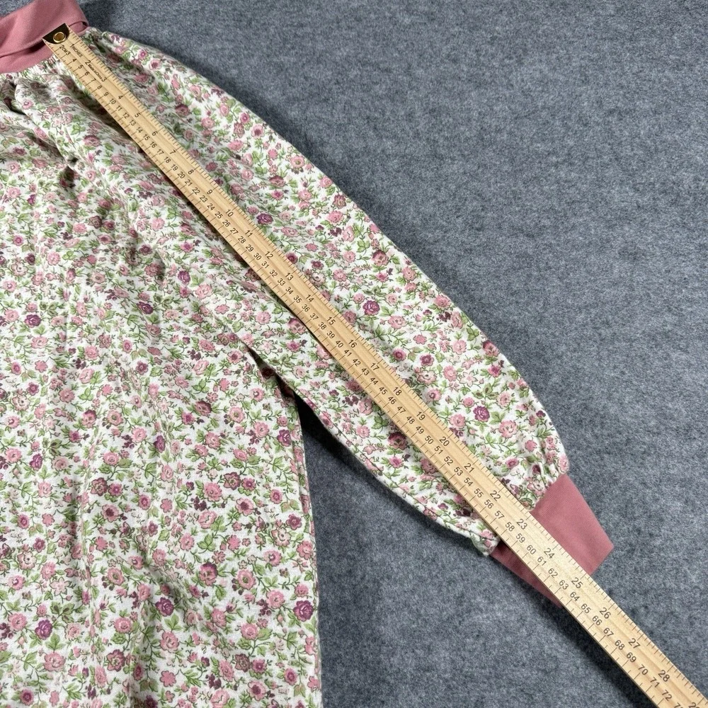Vermont Country Store Nightgown Sz M Pink Flannel Cotton Turtleneck Cottagecore‎
